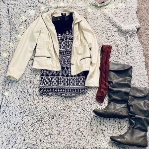 Forever 21 black and white mini dress